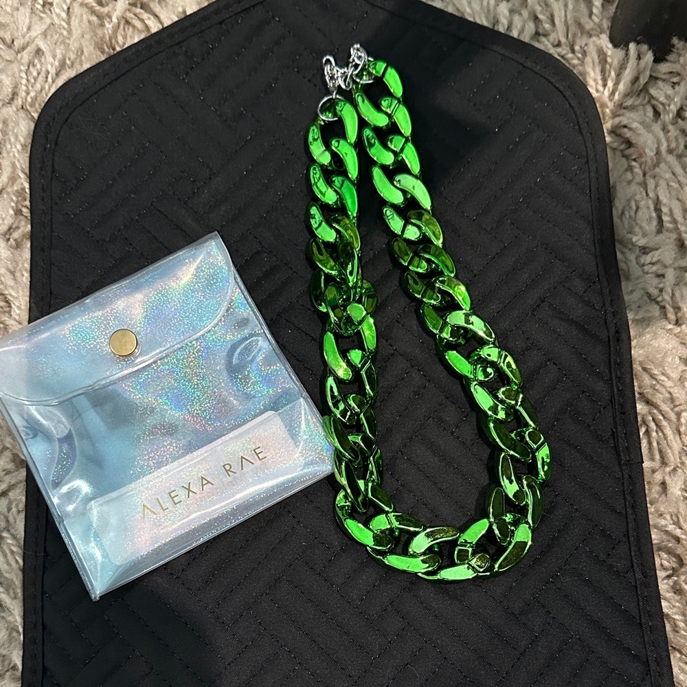 Alexa Rae Miami Green Acrylic Chain Necklace